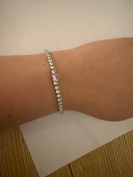 Bracciale tennis cuore