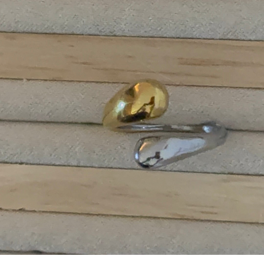 Anello bolla bicolor