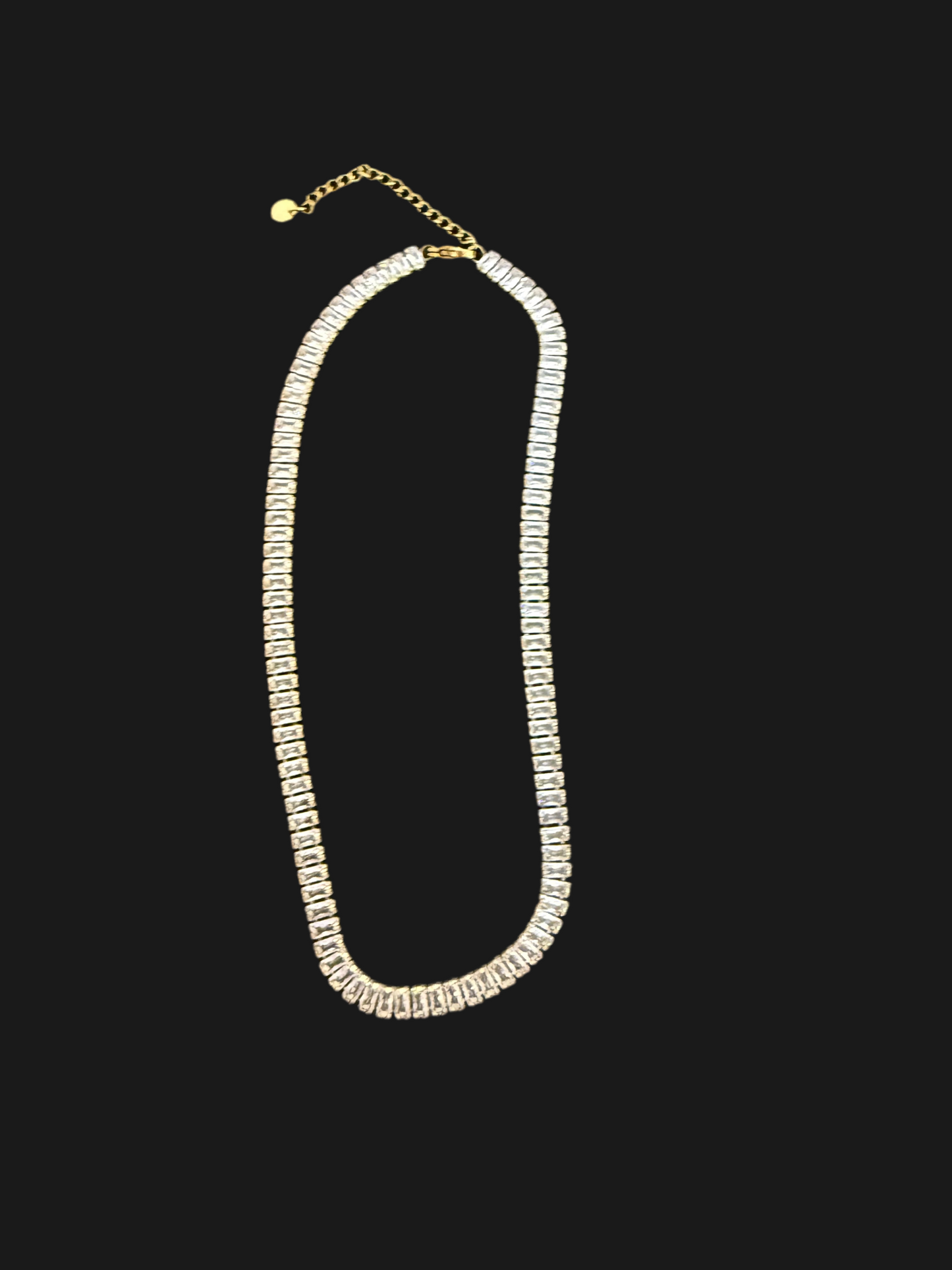 Collana tennis taglio baguette