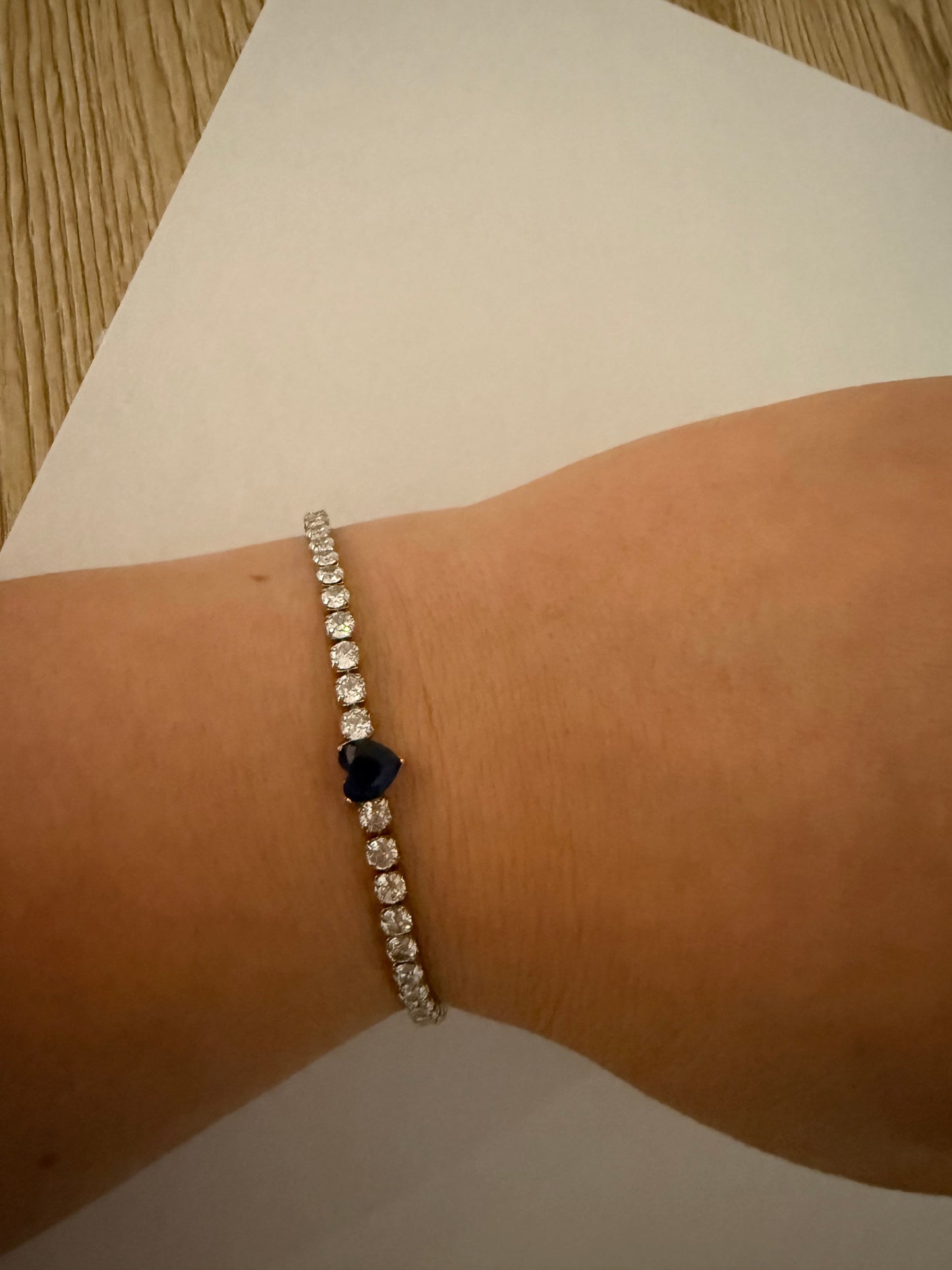 Bracciale tennis cuore