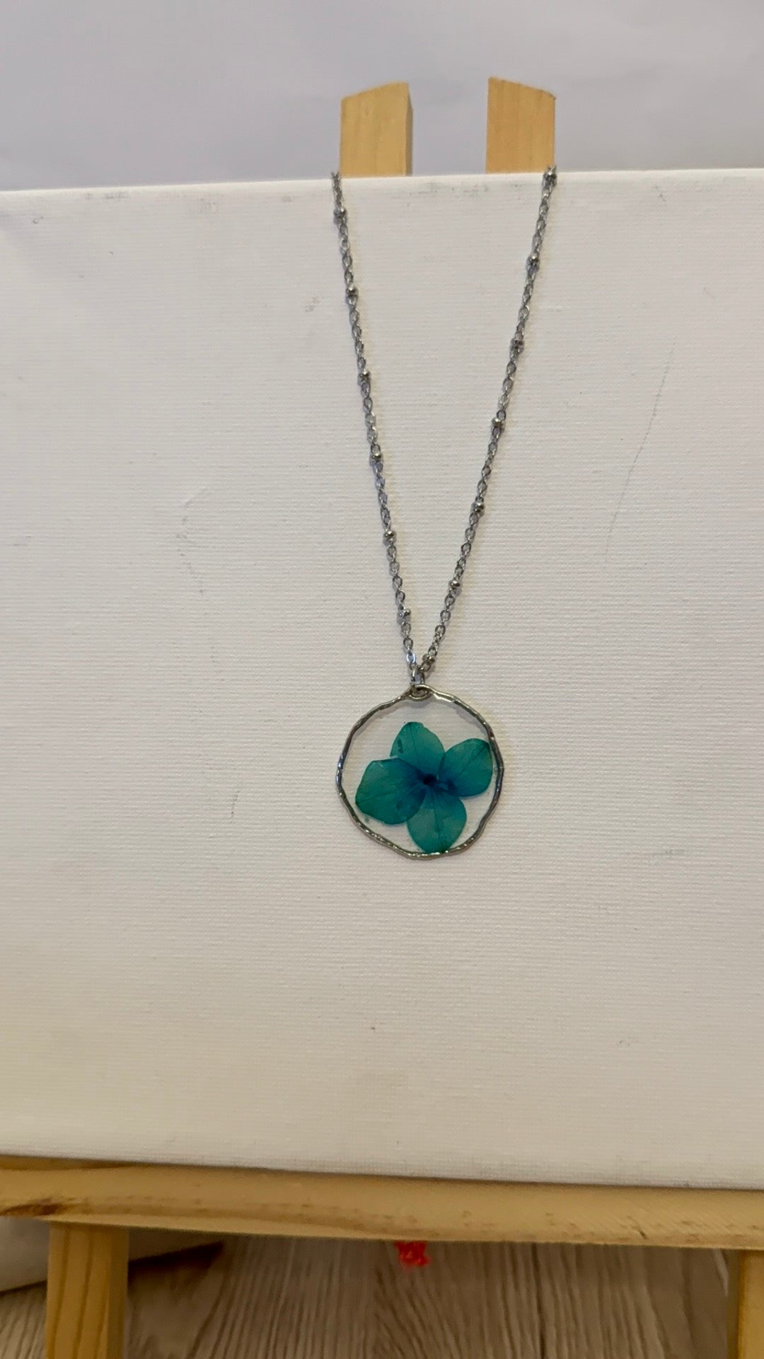 Collana ortensia blu